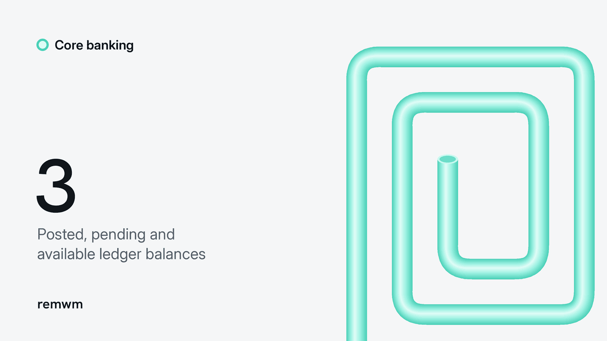 Teal tube forming ledger layers, with three named balance types.
